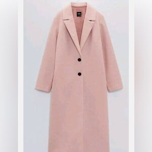 Zara pink ling coat gently used